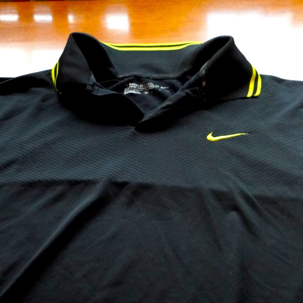 Black/Volt Nike Golf Polo